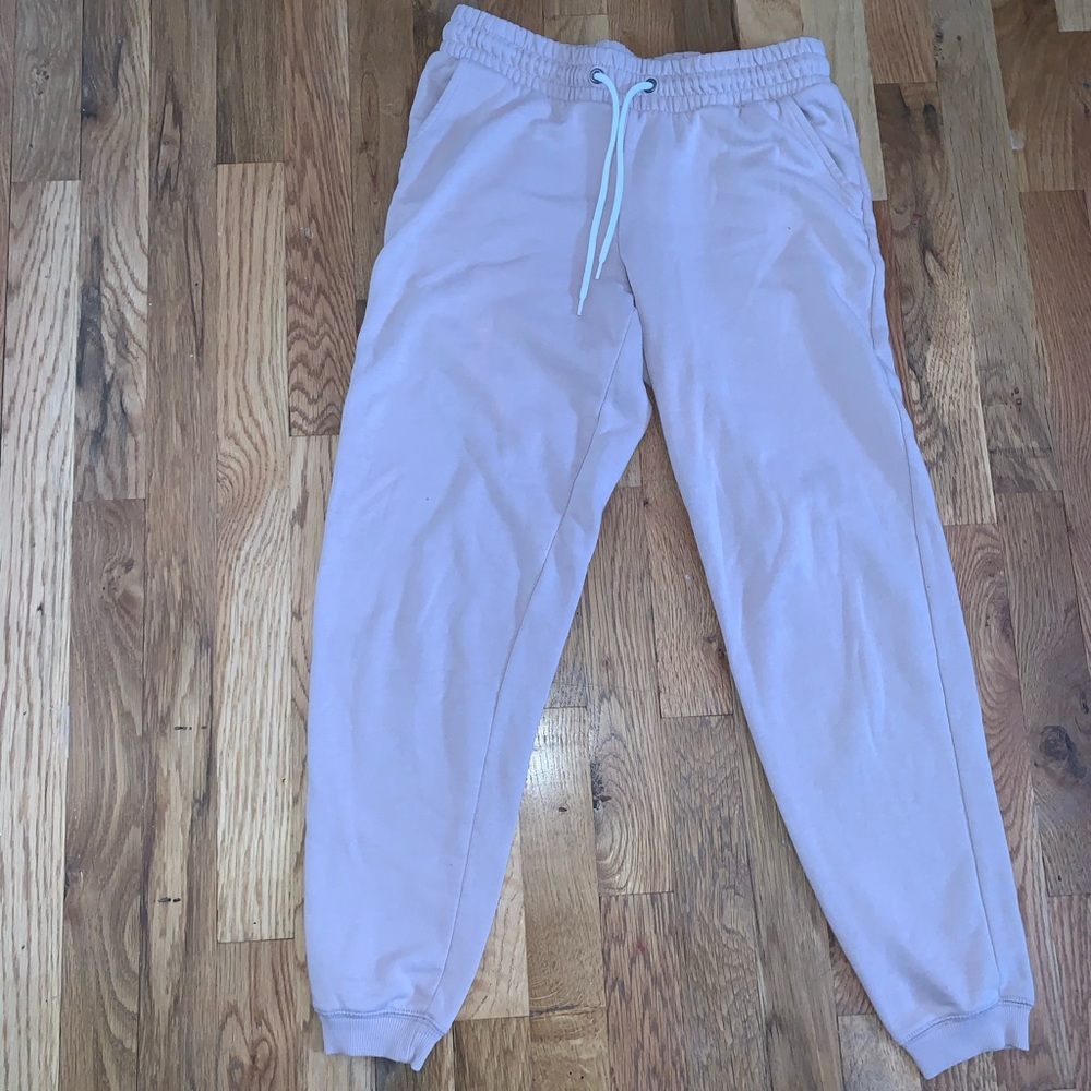 Light pink drawstring joggers
